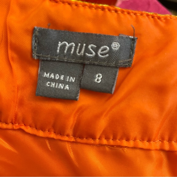 🎉HP🎉 Muse Size 8 Neon Floral MIDI Empire Waist Dress - Picture 5 of 8